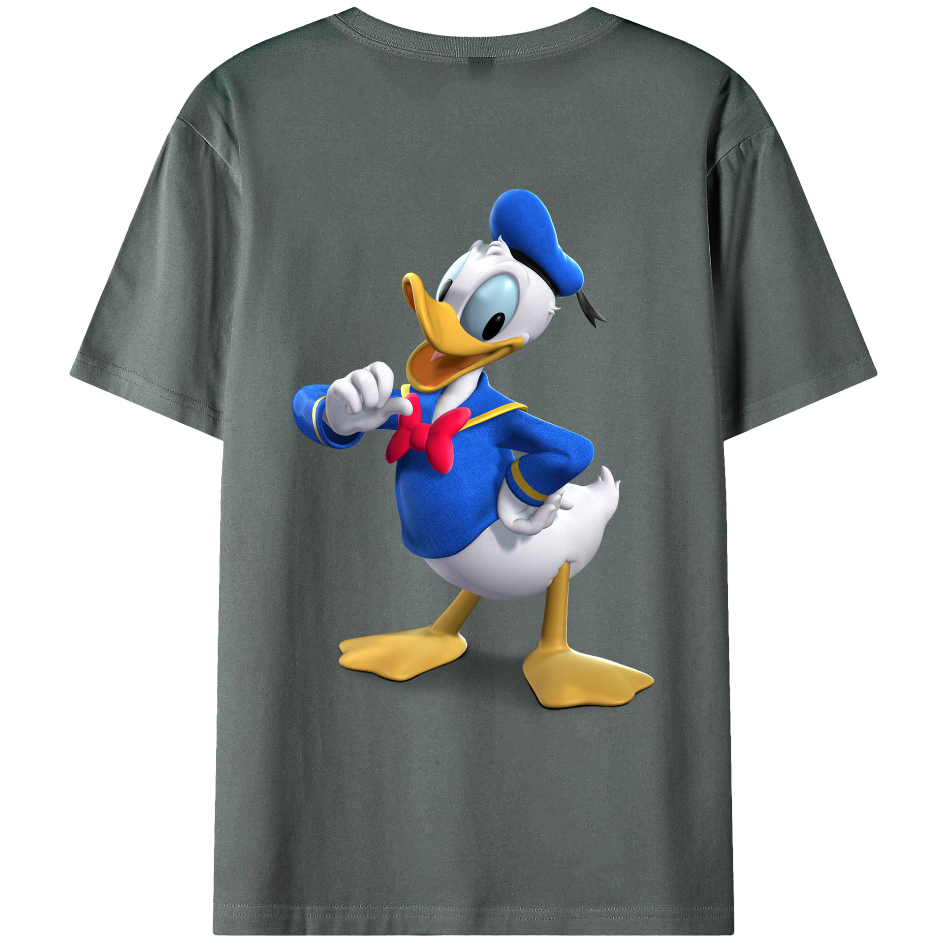 ミッキーマウス Mickey Mouse 綿100％ メンズ半袖Tシャツ（バックプリント） 通気性